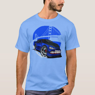 Camiseta Carro de deriva azul monstro