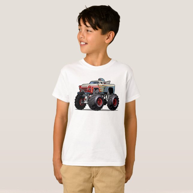 Camiseta Carro de desenho animado (Frente Completa)