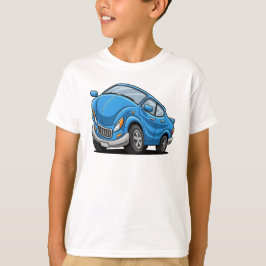 Camiseta Carro de Desenho Azul
