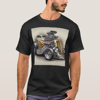 Camiseta Carro de Dragster Clássico Personalizado