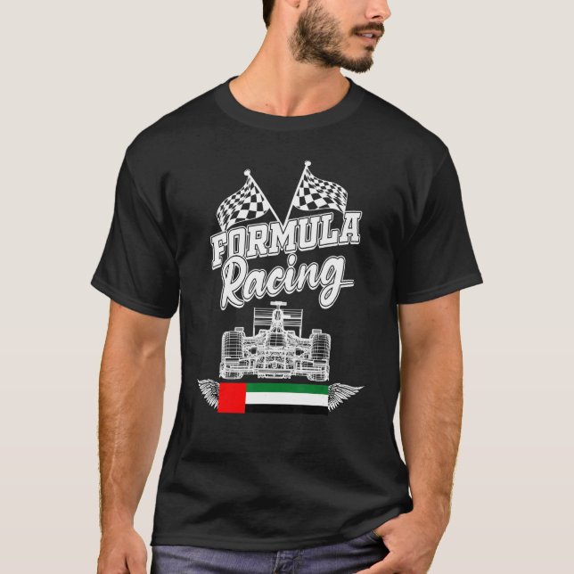 Camiseta Carro De Fórmula De Corrida Automática De Abu Dhab (Frente)