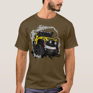 Camiseta Carro de monstro amarelo