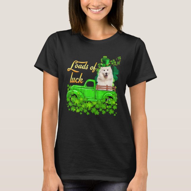 Camiseta Carro De Sorte, Rua Samoyed, Dia De Patrick (Frente)
