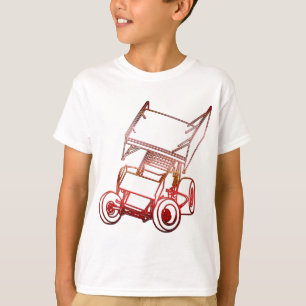 Camiseta Carro de Sprint enviesado/por do sol