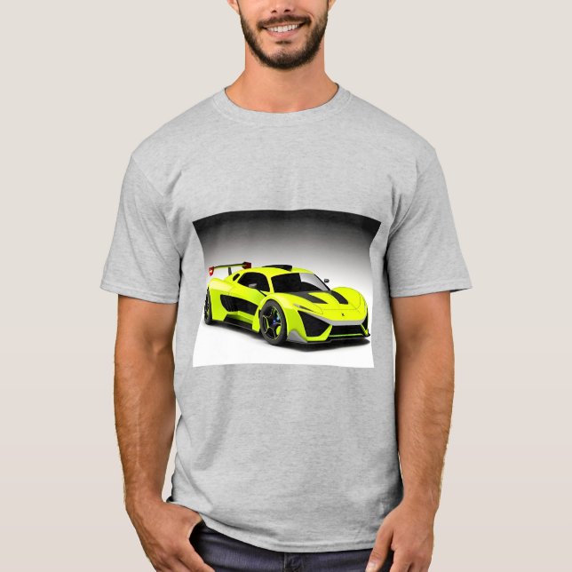 Camiseta Carro desportivo com Design elegante e estética mo (Frente)
