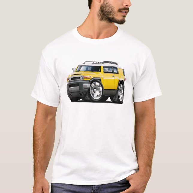 Camiseta Carro do amarelo do cruzador das FJ (Frente)