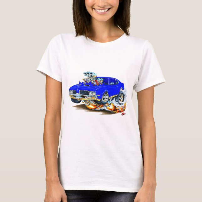Camiseta Carro do azul do cutelo de 1969 velhos (Frente)