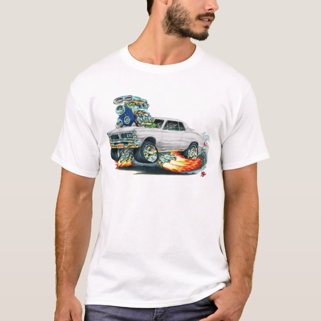 Camiseta Carro do branco de 1965 GTO (Frente)