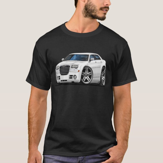 Camiseta Carro do branco de Chrysler 300 (Frente)