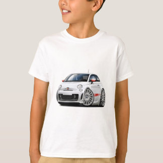 Camiseta Carro do branco de Fiat 500 Abarth