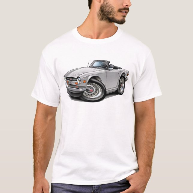 Camiseta Carro do branco de Triumph TR6 (Frente)