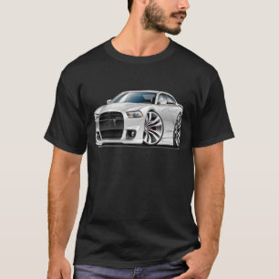 Camiseta Carro do branco do carregador SRT8 de Dodge