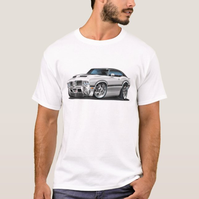 Camiseta Carro do branco do cutelo 442 dos velhos (Frente)