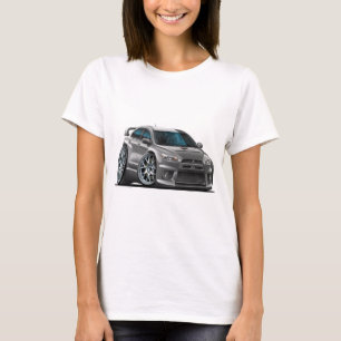Camiseta Carro do cinza de Mitsubishi Evo