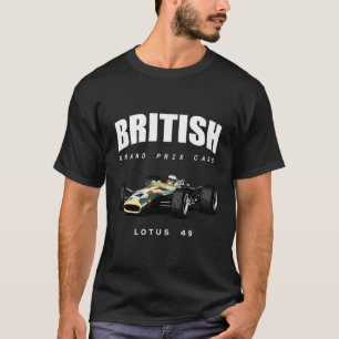 Camiseta Carro do Grande Prêmio Britânico Lotus 49