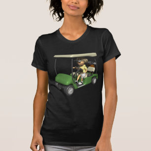 Camiseta Carro do jogador de golfe da mulher
