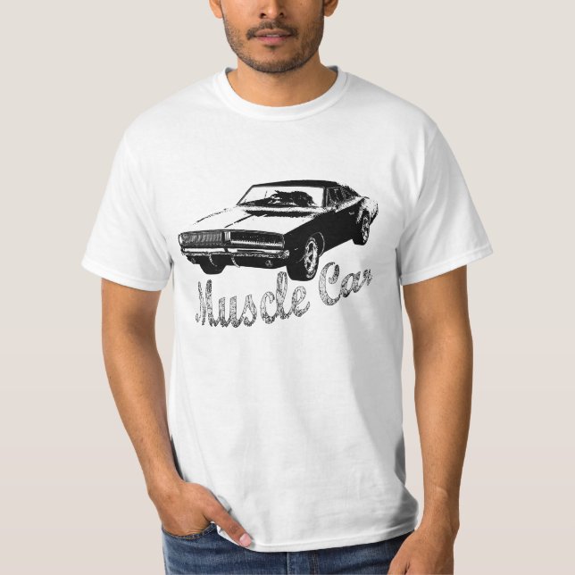 Camiseta Carro do músculo - t-shirt do carregador de Dodge (Frente)