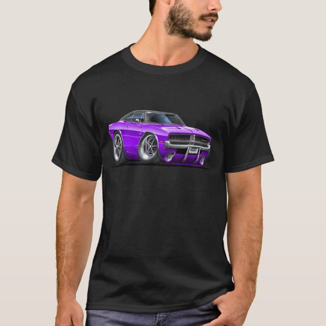 Camiseta Carro do roxo do carregador de Dodge (Frente)