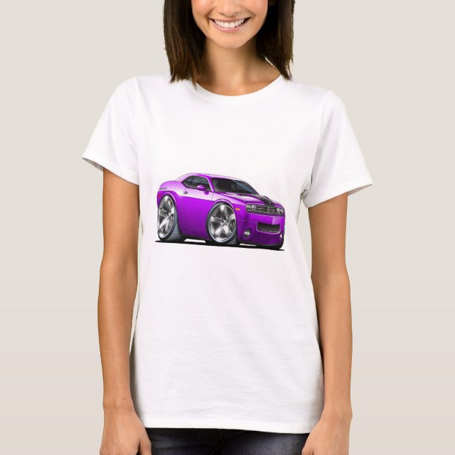 Camiseta Carro do roxo do desafiador (Frente)