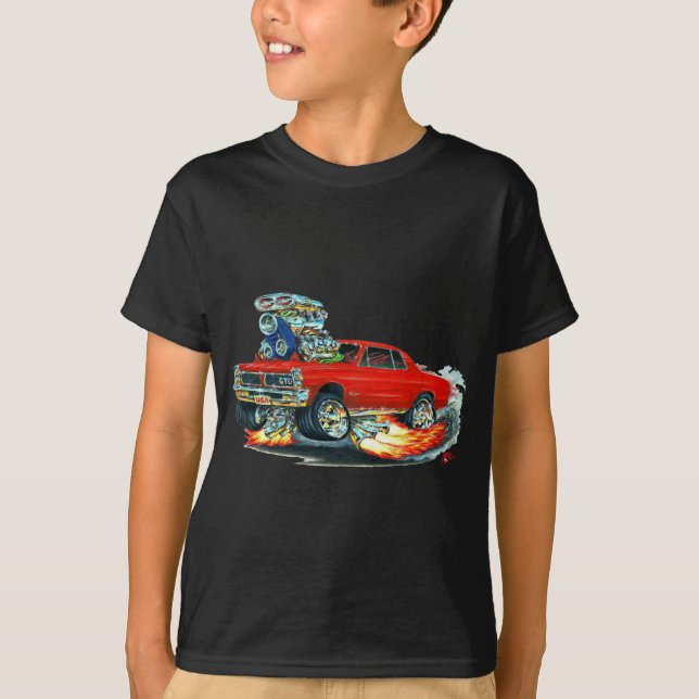 Camiseta Carro do vermelho de 1965 GTO (Frente)