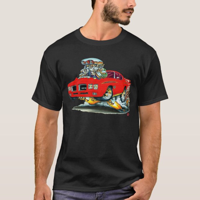Camiseta Carro do vermelho do juiz de 1970 GTO (Frente)