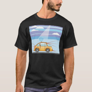 Camiseta Carro Driverless. Auto-conduzindo o carro