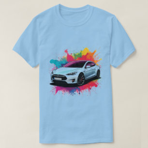 Camiseta Carro Elétrico Moderno
