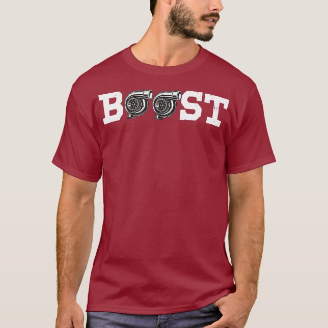 Camiseta Carro Engraçado Boost, carro mecânico de presentes (Frente)