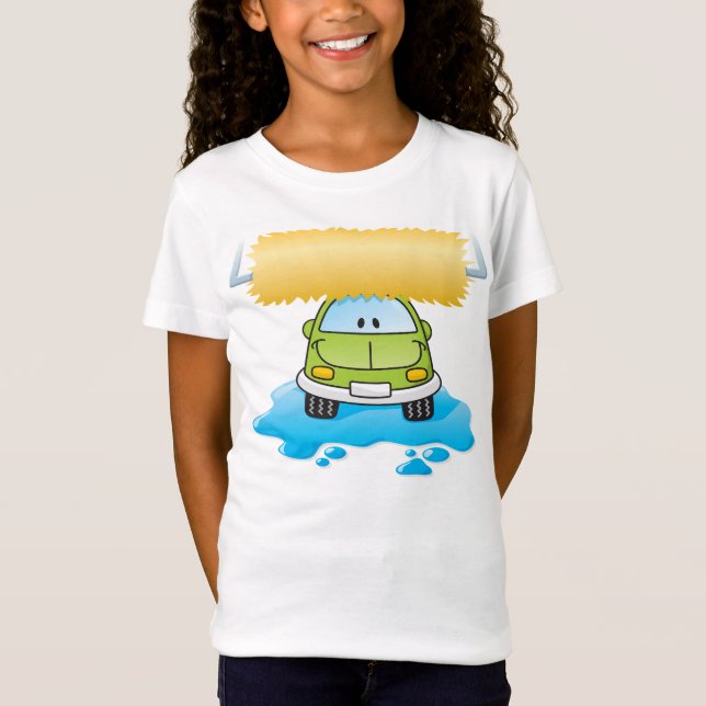 Camiseta Carro engraçado em um t-shirt das meninas do (Frente)