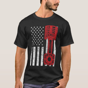 Camiseta Carro Entusiasta Americana Flag Pistola Muscle Car