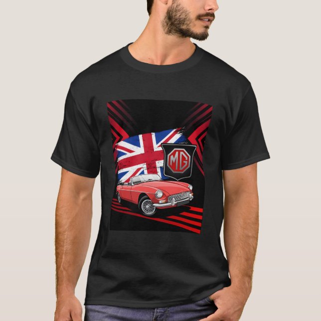 Camiseta Carro Esportivo Britânico Mg Mgb Convertível (Frente)