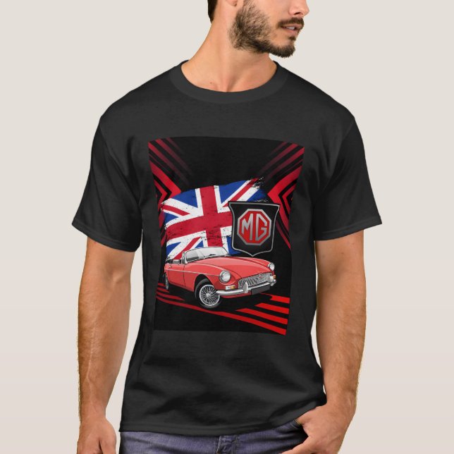 Camiseta Carro Esportivo Britânico Mg Mgb Convertível (Frente)