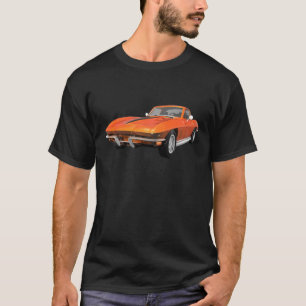 Camiseta Carro Esportivo Corvette 1967: Término Laranja