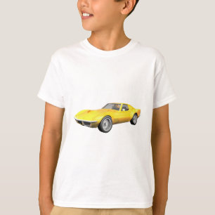 Camiseta Carro Esportivo Corvette 1970: Conclusão Amarela