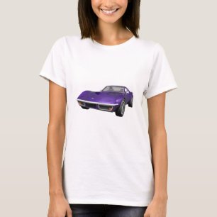 Camiseta Carro Esportivo Corvette 1970: Término roxo: