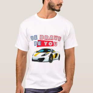 Camiseta Carro Esportivo e Frase Motivacional