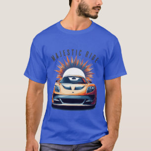 Camiseta Carro Esportivo Laranja Explosão de Velocidade Art