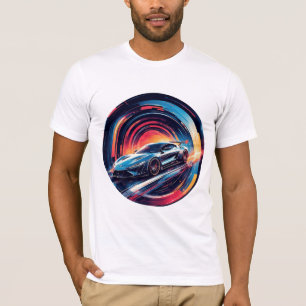 Camiseta Carro Esportivo Vermelho em Túnel Artístico Surrea