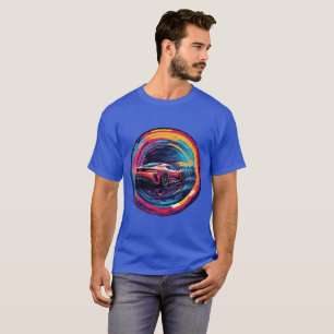 Camiseta Carro Esportivo Vermelho em Túnel Artístico Surrea