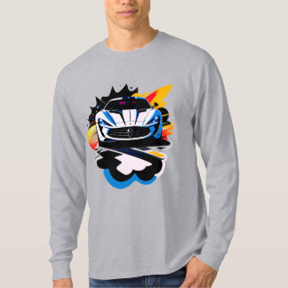 Camiseta Carro Esportivo Vibrante de Arte Pop