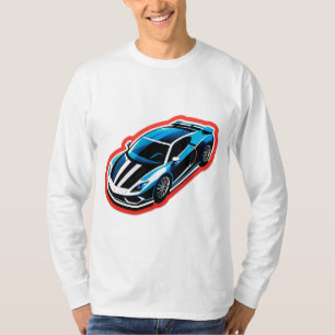 Camiseta Carro Esportivo Vibrante de Arte Pop
