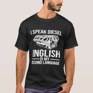 Camiseta Carro Mecânico Garagem Inglês É Meu Segundo Idioma
