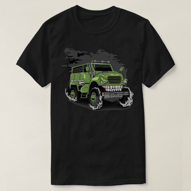 CAMISETA CARRO MONSTRO MILITAR (Frente do Design)