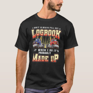 Camiseta Carro-Motorista de Caminhoneiros Dirigindo Caminhõ