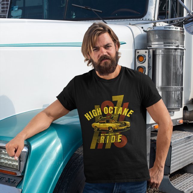 Camiseta Carro Muscular de Alto Octano Costa Oeste (Criador carregado)