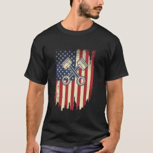 Camiseta Carro Muscular do Pavilhão Americano para Mech Pat