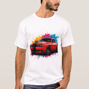 Camiseta Carro Musculoso Vermelho Vibrante