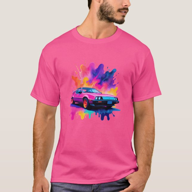 Camiseta Carro Neon Echoes (Frente)