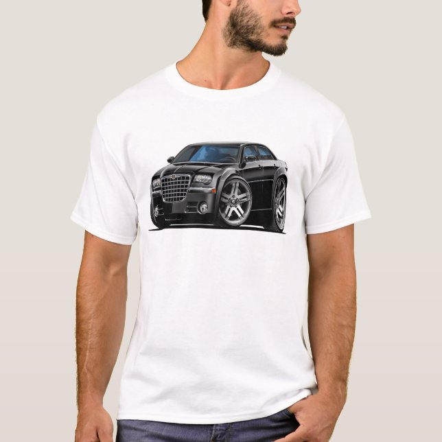 Camiseta Carro preto de Chrysler 300 (Frente)