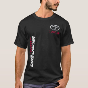 Camiseta carro preto e branco do toyato do cruzador da